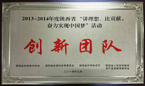 西煤機電氣所在“講理想，比貢獻，奮力實現中國夢”活動中榮獲“創(chuàng)新團隊”稱號
